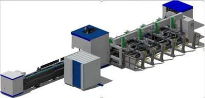 Otomatik Yükleme ve Boşaltma CNC Boru Tüp Fiber Lazer Kesim Makinesi