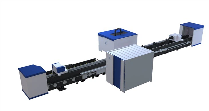 Metal Demir Paslanmaz Çelik Karbon Çelik Yuvarlak ve Kare Tüp / boru için çapaksız Cnc Boru Lazer Kesim Makinesi