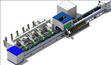 Professional Automatic Loading And Unloading Metal Tube Fiber Laser Cutting Machine Stainless Steel Aluminum Steel Pipe